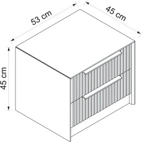 Kale Luxe - 7938 éjjeliszekrény