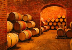 Fotótapéta Wine Barrels in the Wine Vault, 400 x 260 cm
