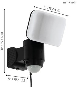 Eglo 98195 - LED napelemes fali lámpa érzékelővel CASABAS LED/3,7V IP44