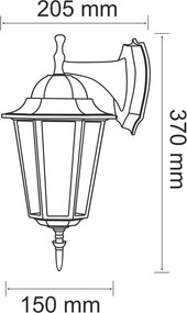 Polux LIGURIA-LT 201935 Fali lámpa 1x20W/E27 IP43