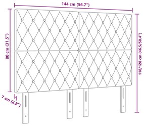 Fejtámla Gyöngyös Turbózott Sötétszürke 140 cm Bársonyos
