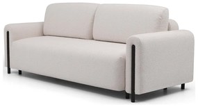 Bézs-krémszínű buklé kinyitható-tárolóhelyes kanapé 244 cm Arcadova – ELTAP