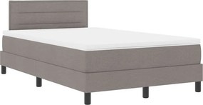 vidaXL Boxrugós ágy matracmal leddel Tópszínű 120 x 190 cm szövet