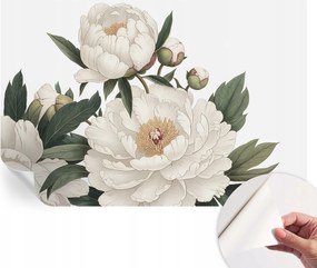 Öntapadós Dekoratív Fotótapéta Hálószobába Fehér peonie 104x70 cm