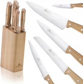 Konyhai kések Gerlach blokkban Főnök konyhakés Fa Szett