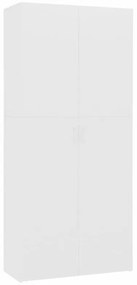 Fehér forgácslap cipősszekrény 80 x 35,5 x 180 cm