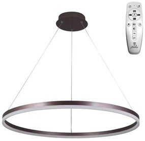 Brilagi - LED Dimmelhető csillár zsinóron CIRCLE LED/55W/230V 3000-6500K barna + távirányító