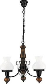 Rabalux csillár e27 3x60w fekete petronel