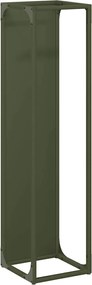 vidaXL olívazöld hidegen hengerelt acél tűzifatároló 25x25x100 cm