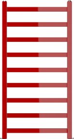 Dekoratív Fürdőszobai Radiátor S 600/530 PIros