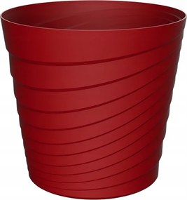 Kerek virágtartó kaspó Toscana Piros, szerkezet ø30 cm