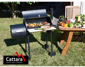 Cattara Smokie faszénes grill füstölővel, 100 x 55 x 113 cm