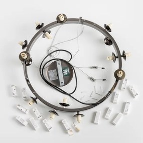 Brilagi - LED csillár kábelen MILLA 15xG9/3W/230V fekete króm/füstszínű