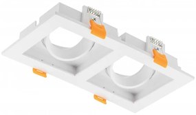 Lámpa Mennyezeti lámpatest RUBIO IP20, 187x102mm, dupla, négyzet, fehér