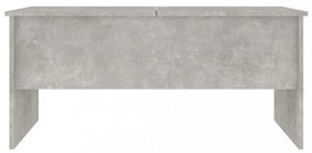betonszürke szerelt fa dohányzóasztal 102 x 50,5 x 46,5 cm