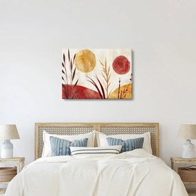 Kép - Növények és körök (70x50 cm)