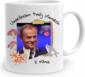 Donald Tusk Bögre Platform Mosoly Reggel, fényképes nyomtatással