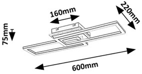 Rabalux 71393 - RAMIN dimmelhető mennyezeti lámpatest LED/30W/230V 3000-6500K + távirányító