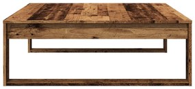 antik fa színű szerelt fa dohányzóasztal 100 x 100 x 35 cm