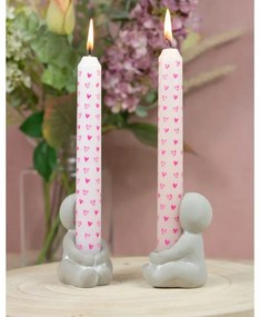 2 db kerámia gyertyatartó szett IDEAS 4 SEASONS, rózsaszín