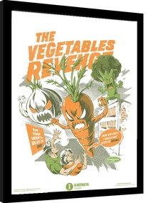 Keretezett poszter Ilustrata - Eat Your Vegetables