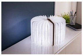 Natúr színű LED asztali lámpa textil búrával (magasság 2,5 cm) Booklight – Gingko
