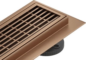 Mexen Flat 360° M33 forgó vonali folyóka 50 cm, kefélt réz - 1C33050-40