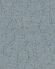 Szürke Vinil Tapéta Ezüst Geometrikus Minta Négyzetek Tapéta