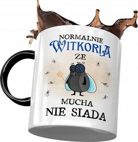 Fekete Bögre Viktória Barátnőknek Ajándék Nyomtatott Fotóval