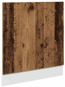antik fa színű szerelt fa mosogatógép-panel 60 x 1,5 x 67 cm