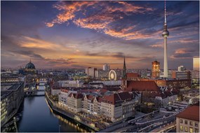 Kép - Naplemente Berlin felett (90x60 cm)