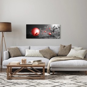 Piros gömbök képe (120x50 cm)