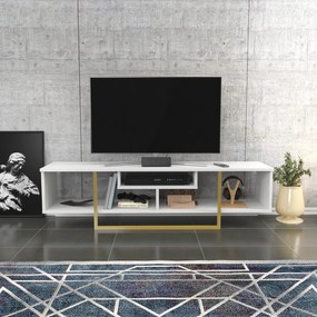 TV szekrény Asal 150 - White, Gold