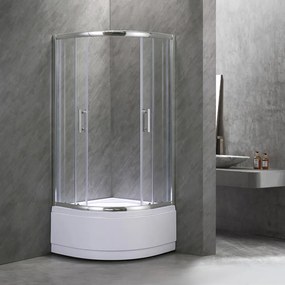 Spirit Deep 90x90 cm-es íves zuhanykabin, mélytálcával