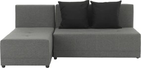 Sarokülőgarnitúra, szürke/fekete, balos, MEXX