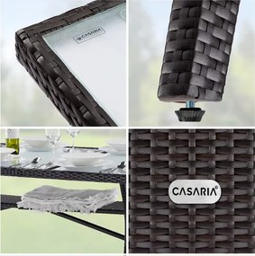 Deuba Takeo rattan asztal 190x90x74 cm - barna