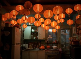 Poszter 55x40cm Lampionfényben