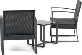 Kerti bútor szett 1+2, polyrattan, szürke, AZS-H1111 GREY