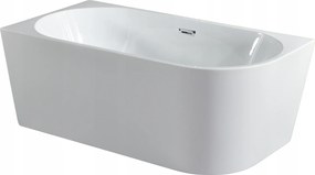 Szabadonálló falra szerelhető sarokkád 150x75 balos túlfolyó szifonnal