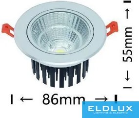 UNIVERSO LED süllyestett lámpa 7w 630lm 4000K 24° IP20 alumínium