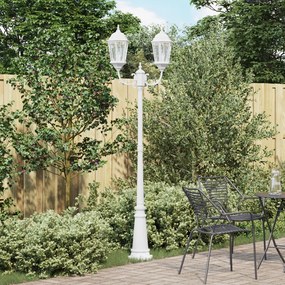 Kertvilágító 2-Lámpás E27 Fehér 235 cm Alumínium