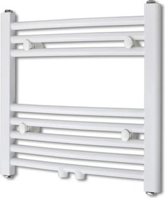 vidaXL Fürdőszobai törölközőszárító radiátor központi fűtéssel oldalsó és középső csatlakozóval ívelt 480 x 480 mm