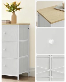 Fehér Fém Komód 80×30×71 cm. AUK-E1032 WT