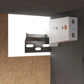 szürke tömör fenyőfa faliszekrény 100 x 30 x 35 cm