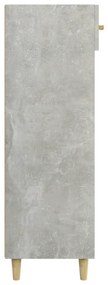 betonszürke szerelt fa cipőszekrény 60 x 35 x 105 cm