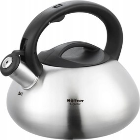 Acél Vízforraló Síppal Rozsdamentes Acél 2,5L Hoffner Elegance