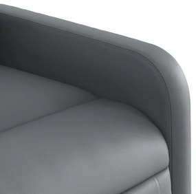 vidaXL szürke műbőr felállást segítő dönthető fotel