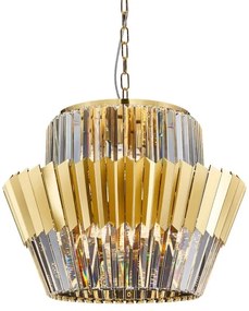 Csillár láncon DONNA 12xE14/40W/230V átm. 55 cm arany