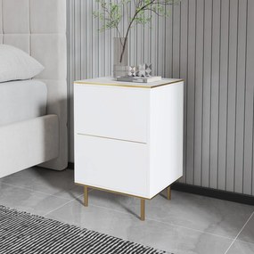 Éjjeliszekrény Imaj - Marble, White