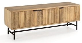 Natúr színű mangófa TV-állvány 145x50x40 cm Mundra – MOME